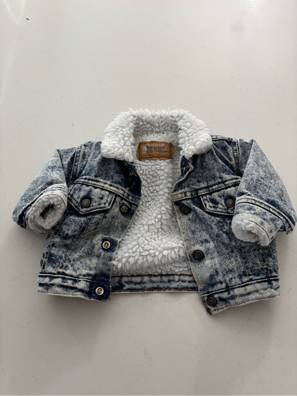 Levi Vintage Sherpa Lined Denim Jacket Baby 12 Months